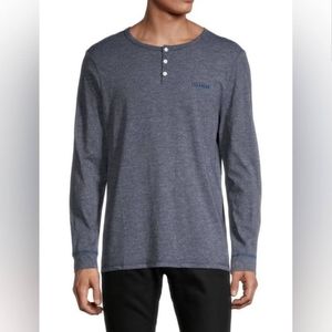 Ted Baker London Henley Gray Knit Long Sleeve Shirt
